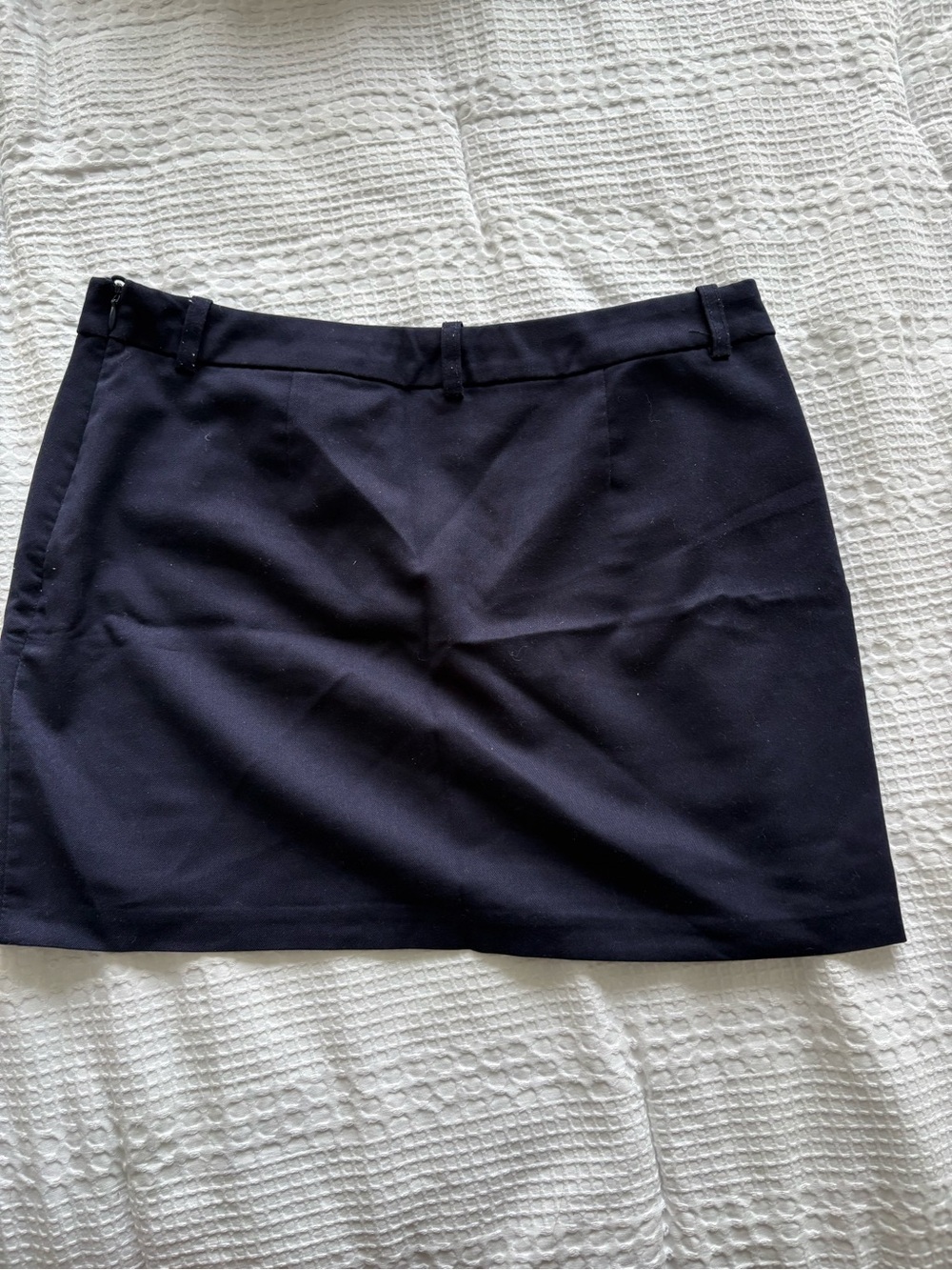 H&M Navy Blue Mini Skirt with Belt Loops